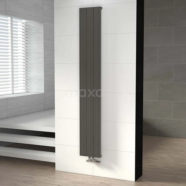 Uranus Designradiator | 28x180 cm Lichtgrijs 899 W att Aluminium Centrale verwarming DR53_0318RLN