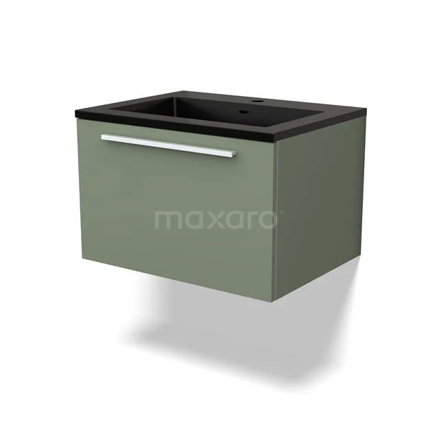 Modulo Vanity units with basin | 60 cm Sage green Flat front Quartz 1 drawer BMW11-03923