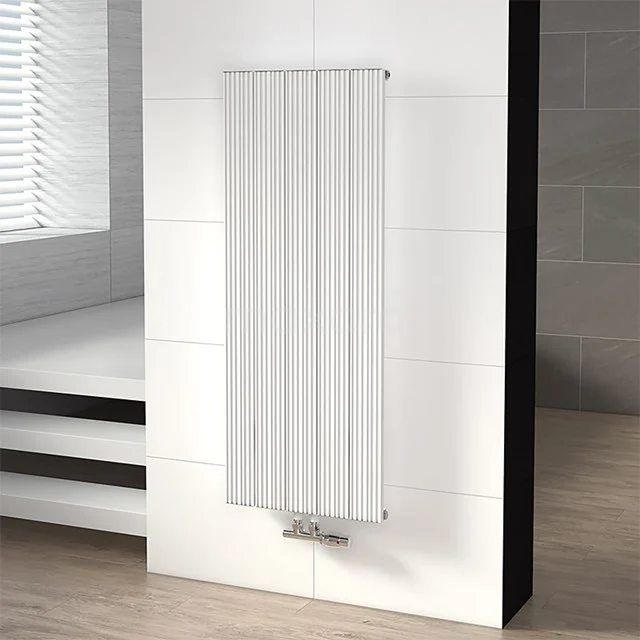 Aluminium Design-Heizkörper Uranus Weiß 999 Watt 47x120cm Vertikal DR53_0512SWN Weiße vertikale Design-Heizkörper aus Aluminium, schlank und modern, ideal als stilvolle Wärmequelle für das Badezimmer.