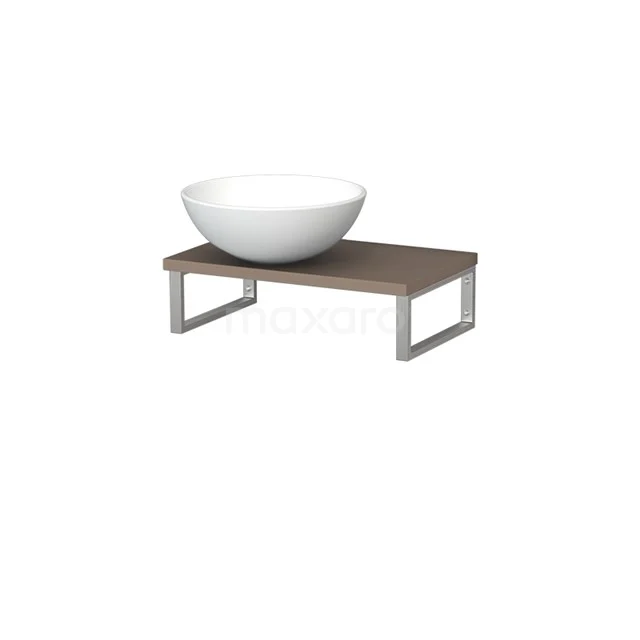 Modulo Pico Basin worktop with countertop wash basin | 41 cm Taupe Matte white Ceramic TMK01-00562