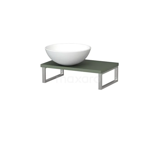 Modulo Pico Basin worktop with basin | 41 cm Sage green Matte white Ceramic TMK01-00575
