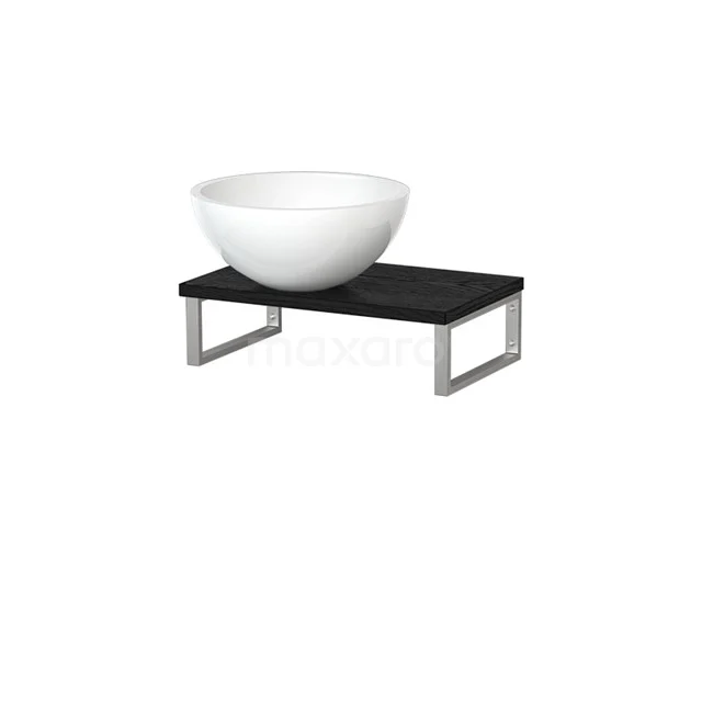 Modulo Pico Basin worktop with basin worktop | 41 cm Black oak High-gloss white Mineral marble TMK01-00589