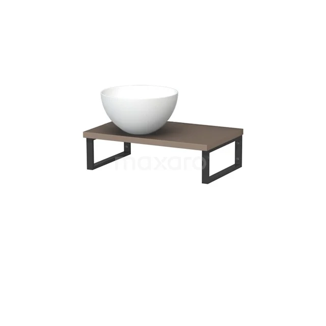Modulo Pico Basin worktop with countertop wash basin | 41 cm Taupe Matte white Solid surface TMK01-00604