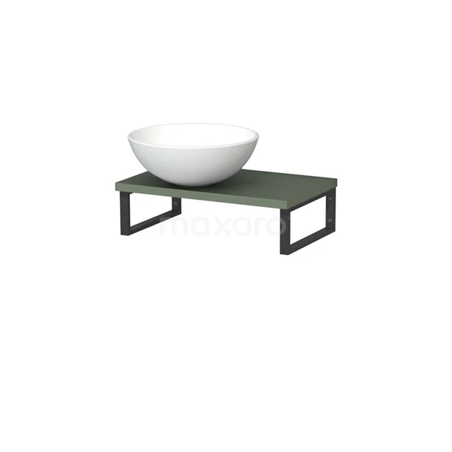 Modulo Pico Basin worktop with basin | 41 cm Sage green Matte white Ceramic TMK01-00614