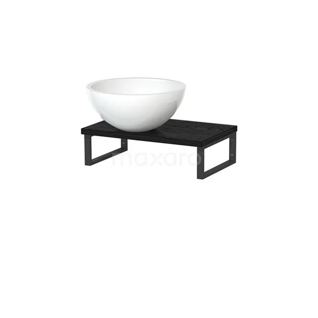 Modulo Pico Basin worktop with basin worktop | 41 cm Black oak High-gloss white Mineral marble TMK01-00628