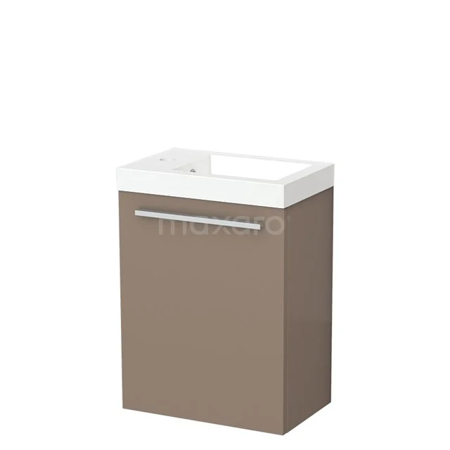 Modulo Pico Toiletmeubel met wastafel | 40 cm Taupe Vlak front Mineraalmarmer TMW10-00434