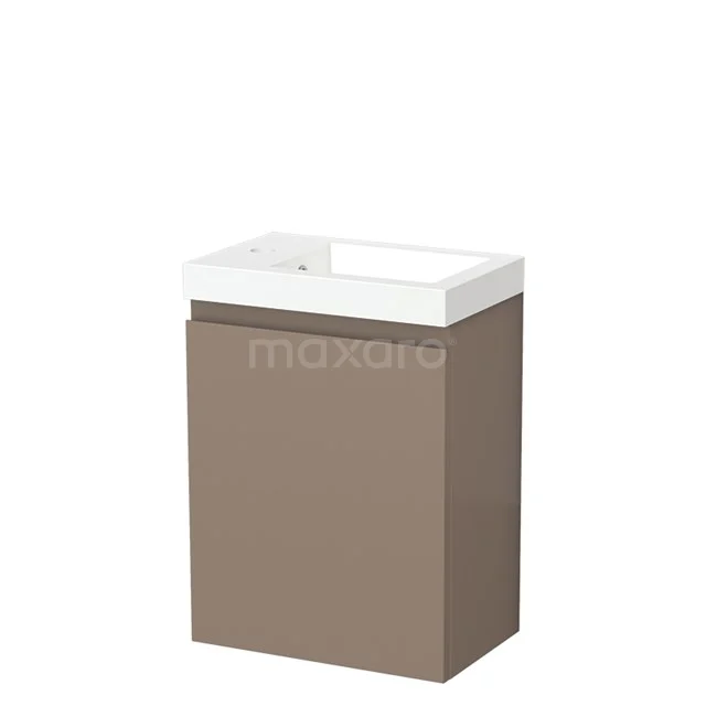 Modulo Pico Toiletmeubel met wastafel | 40 cm Taupe Greeploos front Mineraalmarmer TMW10-00442