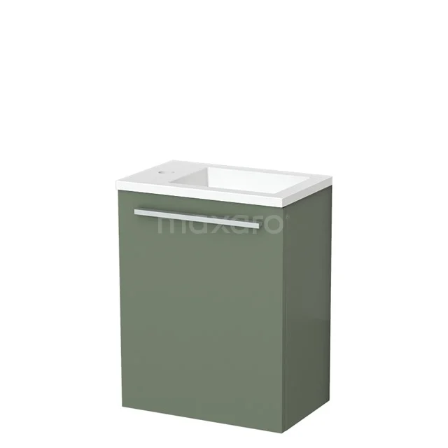 Modulo Pico Toiletmeubel met wastafel | 40 cm Saliegroen Vlak front Solid surface TMW10-00457