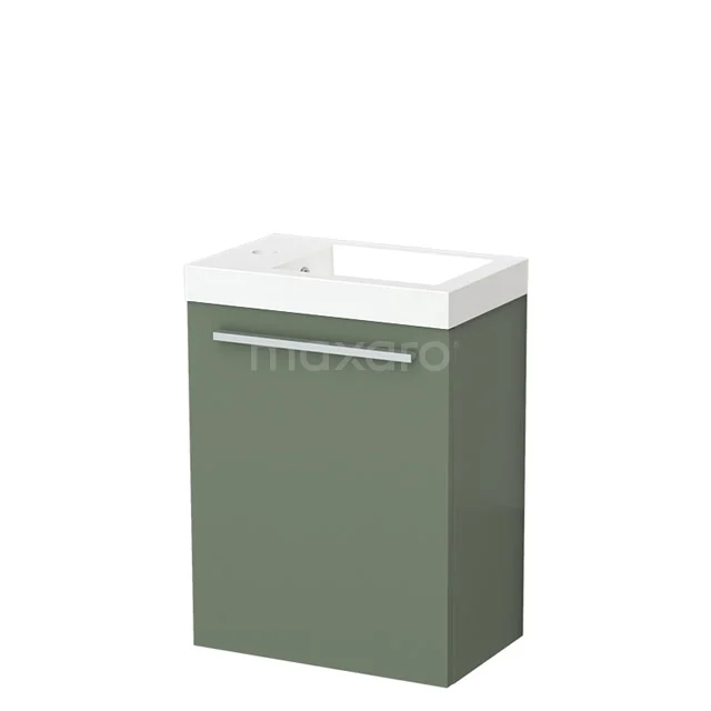 Modulo Pico Toiletmeubel met wastafel | 40 cm Saliegroen Vlak front Mineraalmarmer TMW10-00458