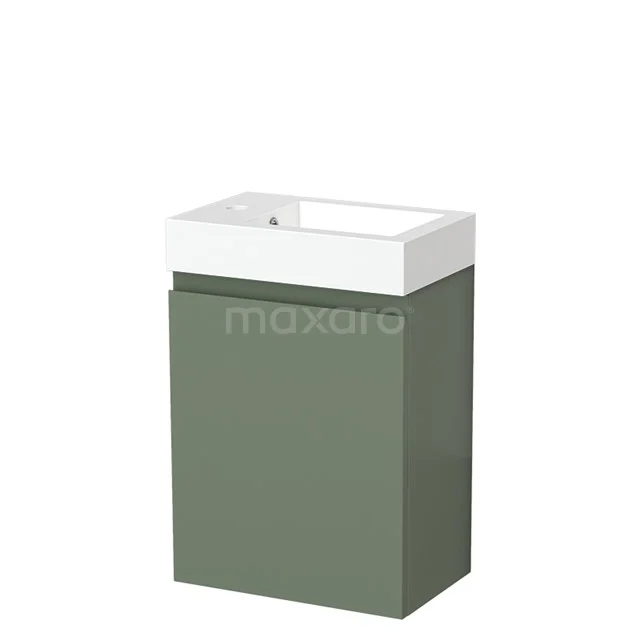 Modulo Pico Toilet unit with basin | 40 cm Sage green Handleless front Mineral marble TMW10-00464