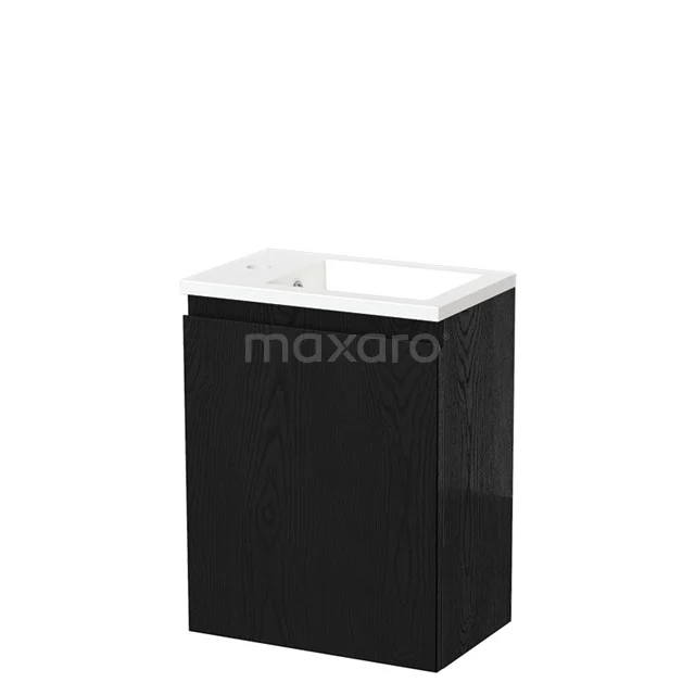 Modulo Pico Toilet unit with basin | 40 cm Black oak Handleless front Mineral marble TMW10-00499