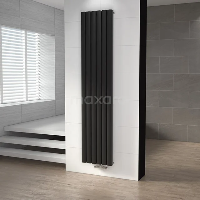 Neptune Designradiator | 44,5x200 cm Mat zwart 2940 W att Aluminium Centrale verwarming DR54_0620SBN