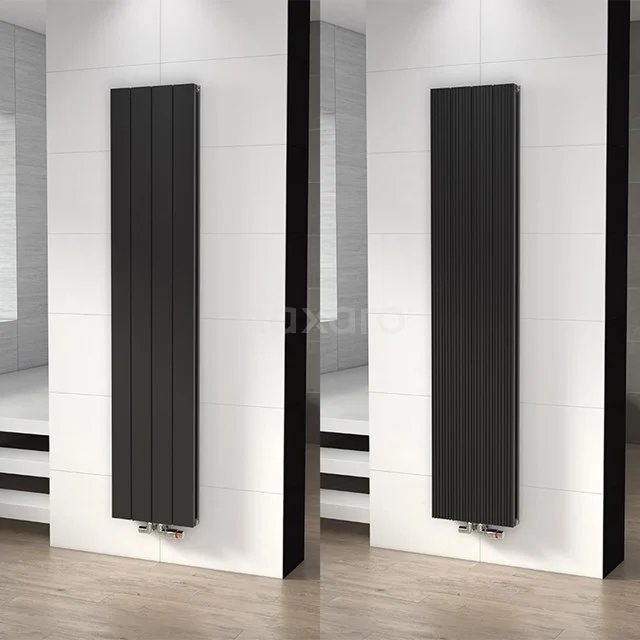 Ceres Designradiator | 37,5x180 cm Mat zwart 1504 W att Aluminium Centrale verwarming DR55_0418SBN