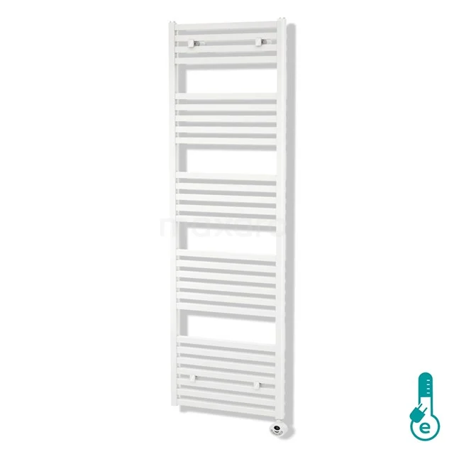 Alu-Heizkörper Zeus Weiß glänzend 1270 Watt 50x174cm Vertikal DR57_0517GWN-E Weißer vertikaler Handtuchheizkörper, schlankes Design mit mehreren Streben, ideal für zusätzliche Wärme im Badezimmer.