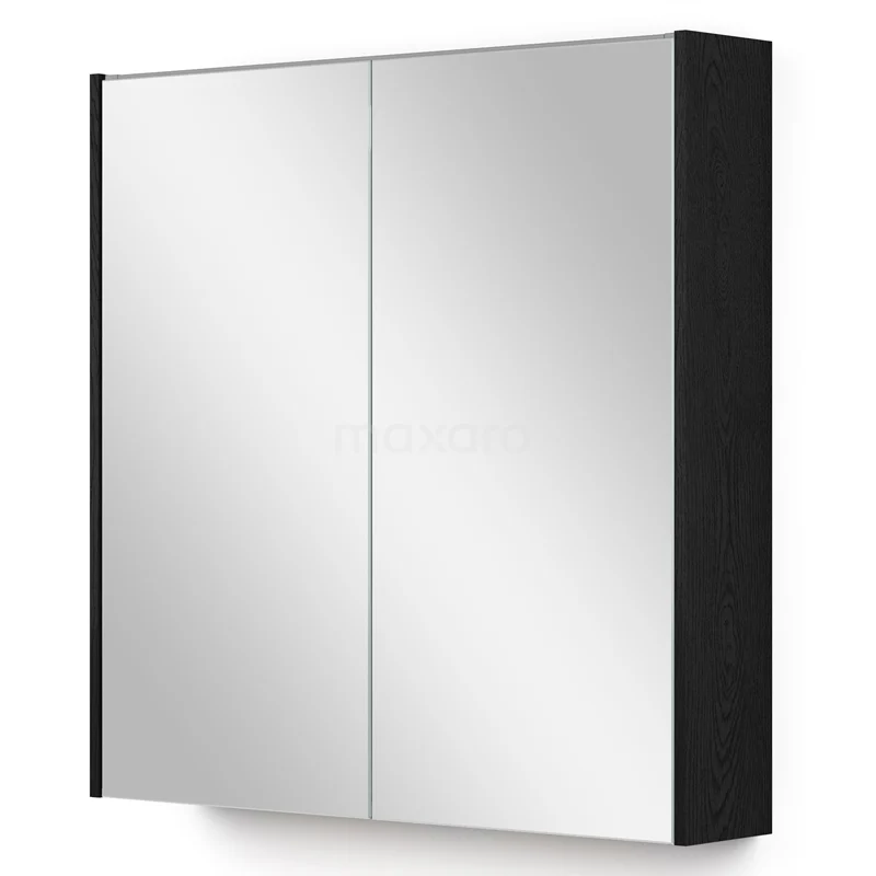 Mirror cabinet with lighting Modulo 70x70cm Black oak K99-0700-59009-31