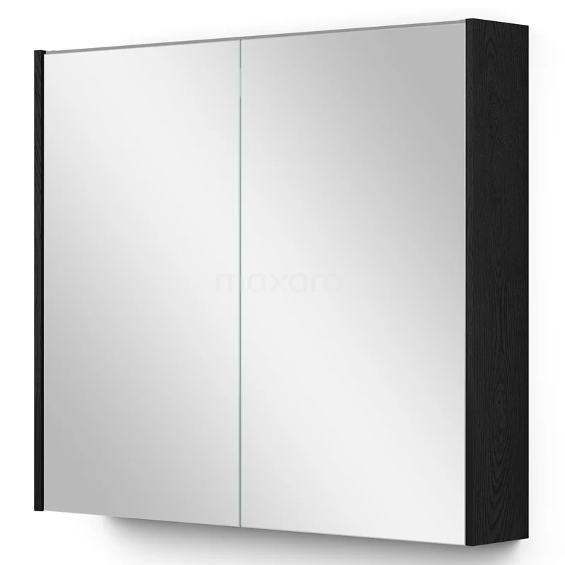 Mirror cabinet with lighting Modulo 80x70cm Black oak K99-0800-59009-31