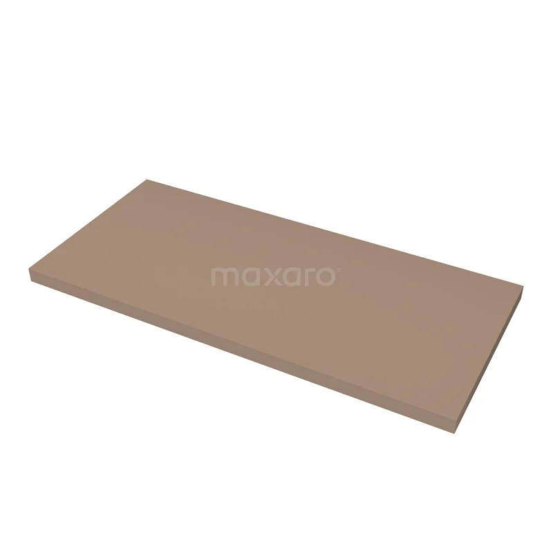 Brown ceramic bathroomhelf, rectangular design, durable materials, ideal for modern bathroom storage.