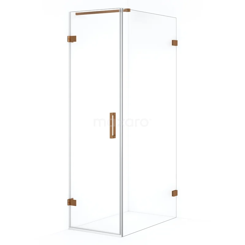 Diamond Shower enclosure | 100x60 cm Copper Clear glass Pivot door Rectangle CDA210610120KP