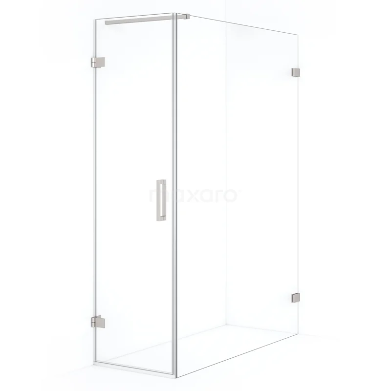 Diamond Shower enclosure | 130x60 cm Stainless steel Clear glass Pivot door Rectangle CDA210613120BR