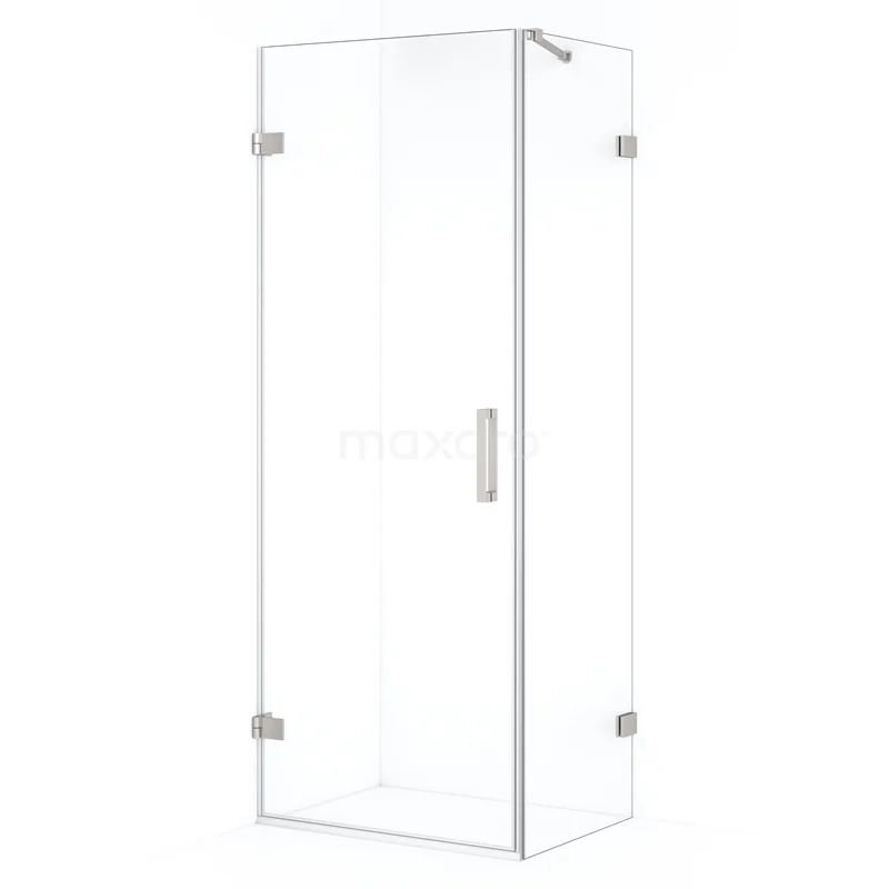 Diamond Shower enclosure | 70x60 cm Stainless steel Clear glass Pivot door Rectangle CDA210706220BR