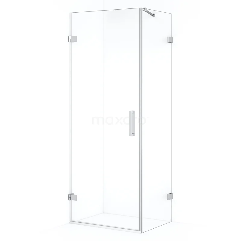 Diamond Shower enclosure | 70x60 cm Chrome Clear glass Pivot door Rectangle CDA210706220C