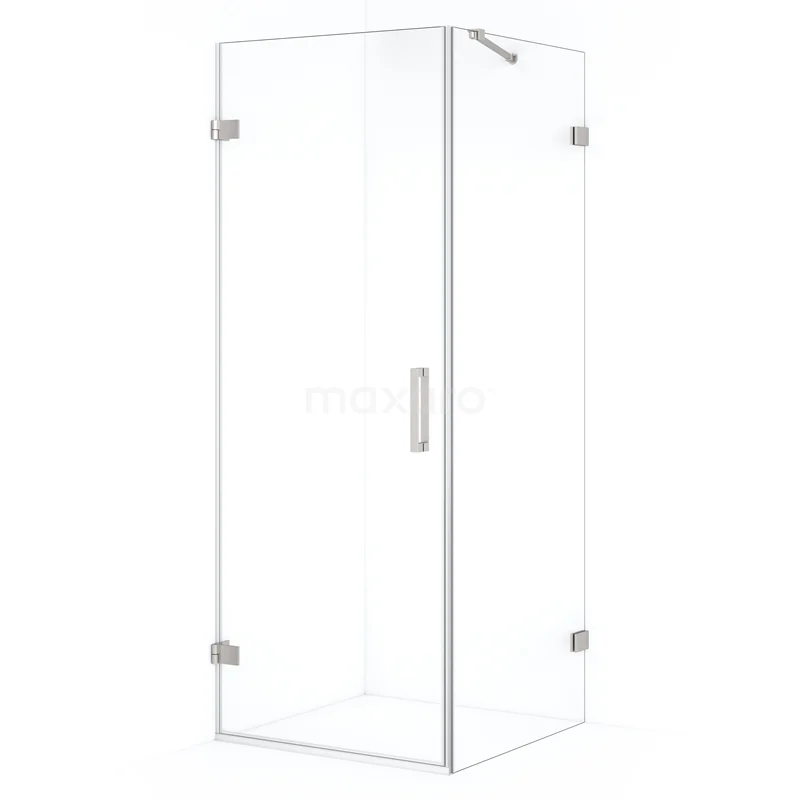 Diamond Shower enclosure | 70x70 cm Stainless steel Clear glass Pivot door Square CDA210707220BR