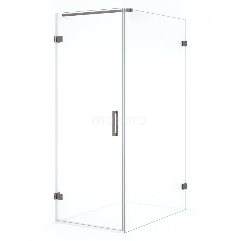 Diamond Shower enclosure | 120x70 cm Black metal Clear glass Pivot door Rectangle CDA210712120ZM