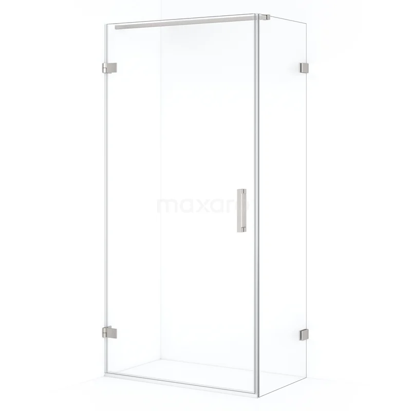 Diamond Shower enclosure | 90x60 cm Stainless steel Clear glass Pivot door Rectangle CDA210906120BR