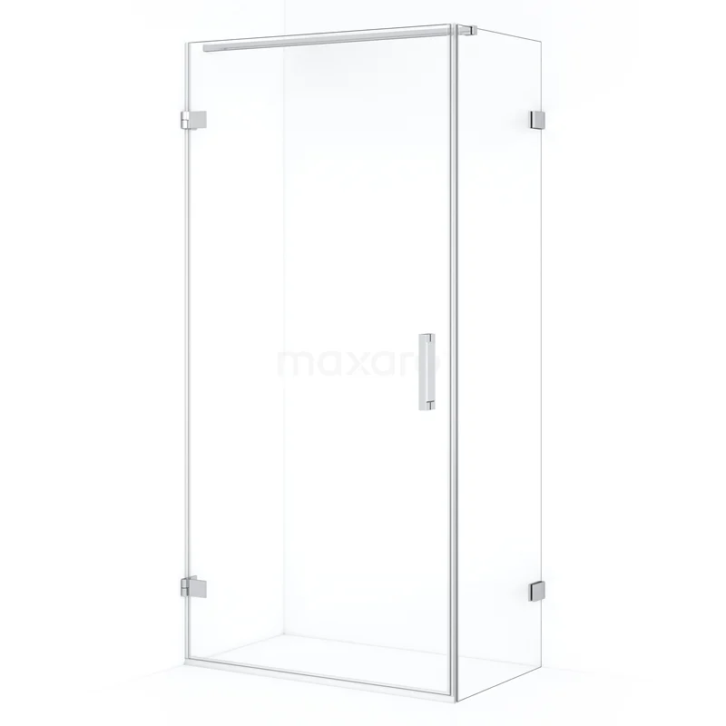 Diamond Shower enclosure | 90x60 cm Chrome Clear glass Pivot door Rectangle CDA210906120C