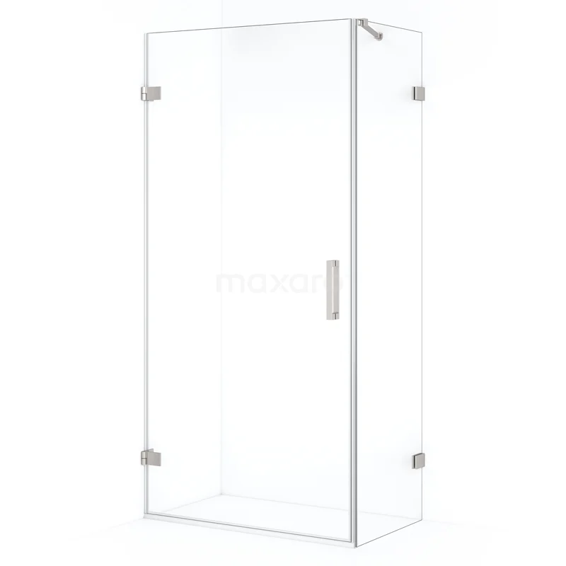 Diamond Shower enclosure | 100x50 cm Stainless steel Clear glass Pivot door Rectangle CDA211005220BR