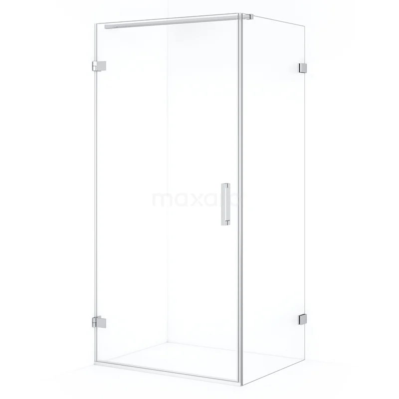 Diamond Shower enclosure | 100x70 cm Chrome Clear glass Pivot door Rectangle CDA211007120C
