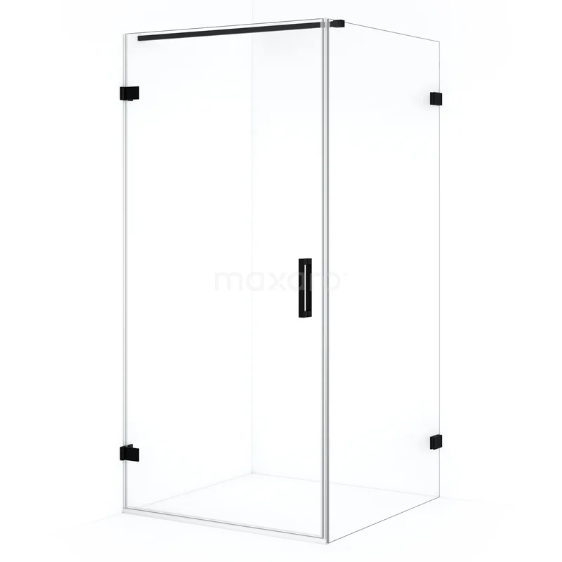 Diamond Duschkabine | 100x90 cm Matt Schwarz Drehtür Rechteck CDA211009120MB Glas Rechteckige Duschkabine mit Schwarz Akzenten, moderne Stil, ideal für eine stilvolle Badezimmerupgrade.