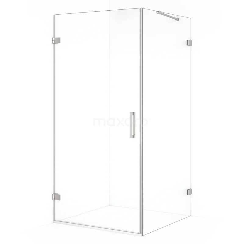 Diamond Shower enclosure | 100x100 cm Stainless steel Clear glass Pivot door Square CDA211010220BR
