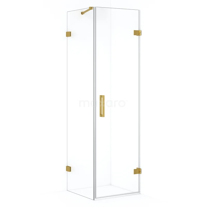 Diamond Shower enclosure | 60x50 cm Gold Clear glass Pivot door Rectangle CDA220605220GG