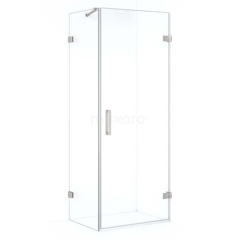 Duschkabine Diamond CDA220806220BR Glas Duschkabine mit quadratischer Form, durchscheinendem Glas und metallischem Haltegriff, ideal für ein modernes Badezimmer.