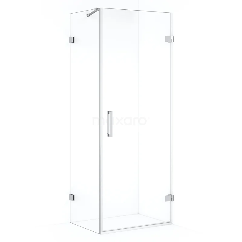Diamond Shower enclosure | 80x60 cm Chrome Clear glass Pivot door Rectangle CDA220806220C