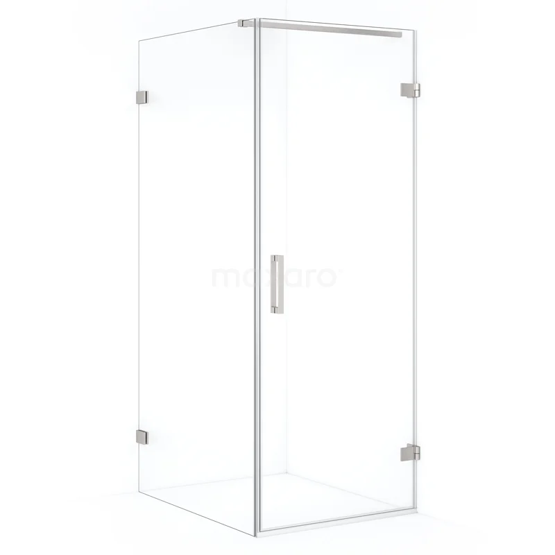 Diamond Shower enclosure | 100x80 cm Stainless steel Clear glass Pivot door Rectangle CDA220810120BR