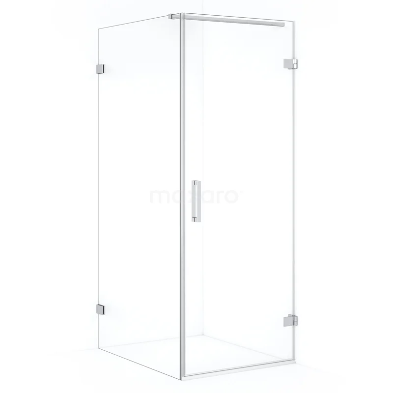 Diamond Shower enclosure | 100x80 cm Chrome Clear glass Pivot door Rectangle CDA220810120C