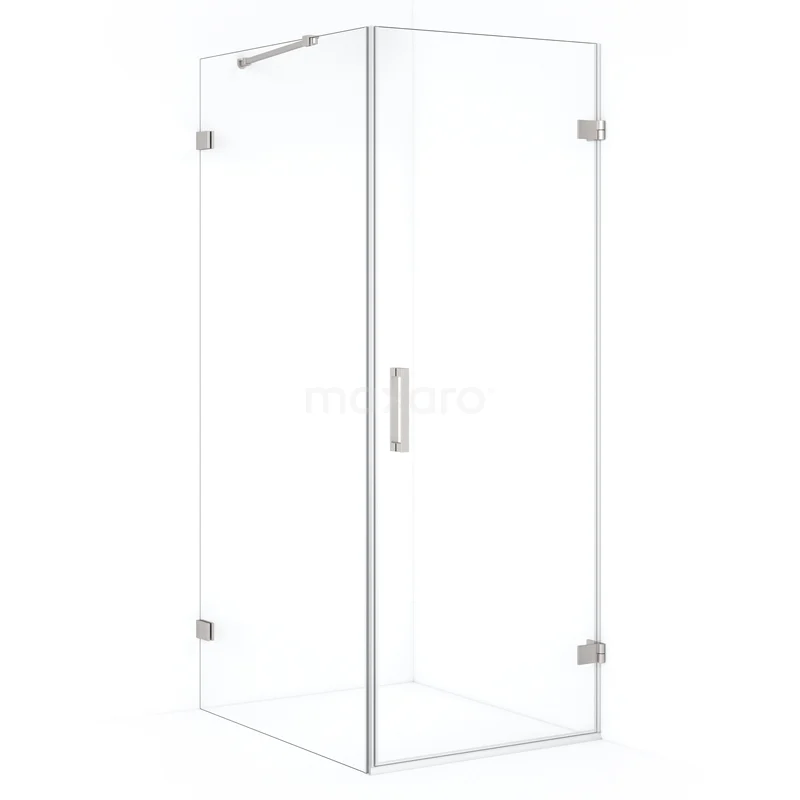Diamond Shower enclosure | 90x70 cm Stainless steel Clear glass Pivot door Rectangle CDA220709220BR