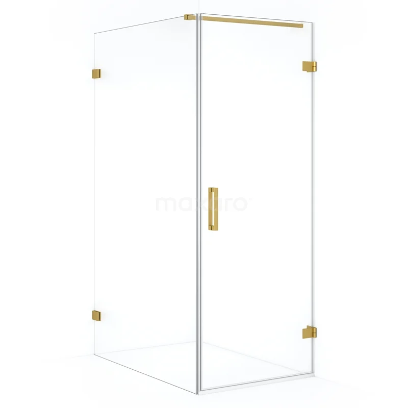 Diamond Shower enclosure | 110x70 cm Gold Clear glass Pivot door Rectangle CDA220711120GG