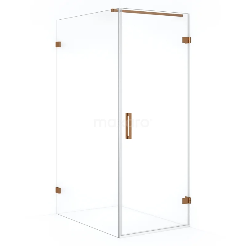 Diamond Shower enclosure | 120x80 cm Copper Clear glass Pivot door Rectangle CDA220812120KP