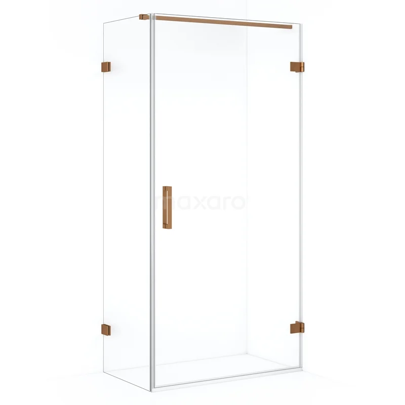 Diamond Shower enclosure | 100x50 cm Copper Clear glass Pivot door Rectangle CDA221005120KP