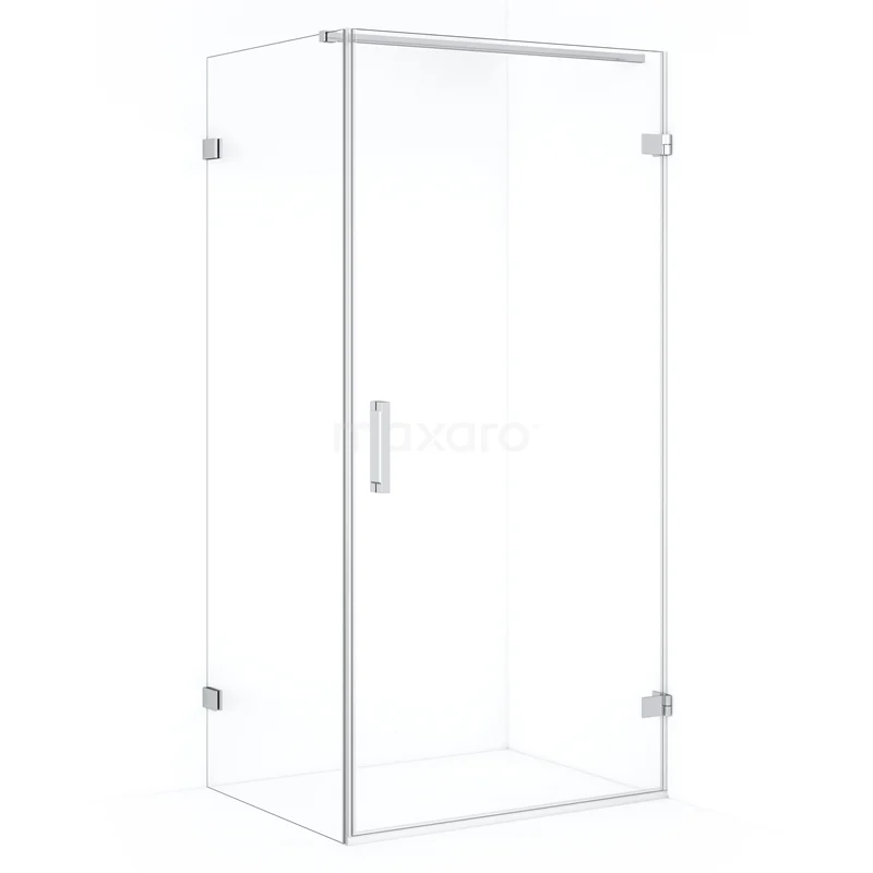 Diamond Shower enclosure | 90x70 cm Chrome Clear glass Pivot door Rectangle CDA220907120C