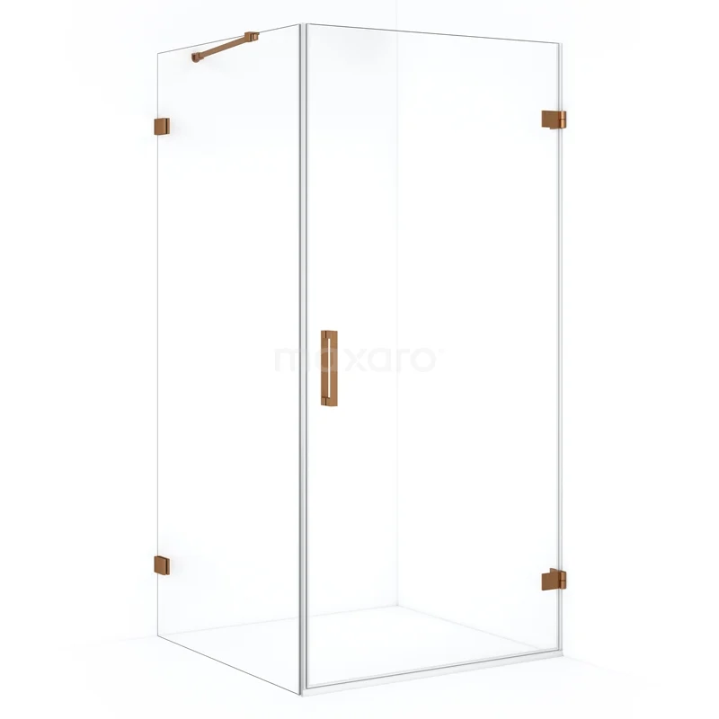 Diamond Shower enclosure | 100x90 cm Copper Clear glass Pivot door Rectangle CDA220910220KP