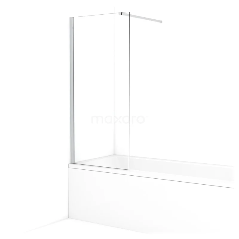 Diamond Bath screen | 70 cm Chrome Clear glass BDA07110C