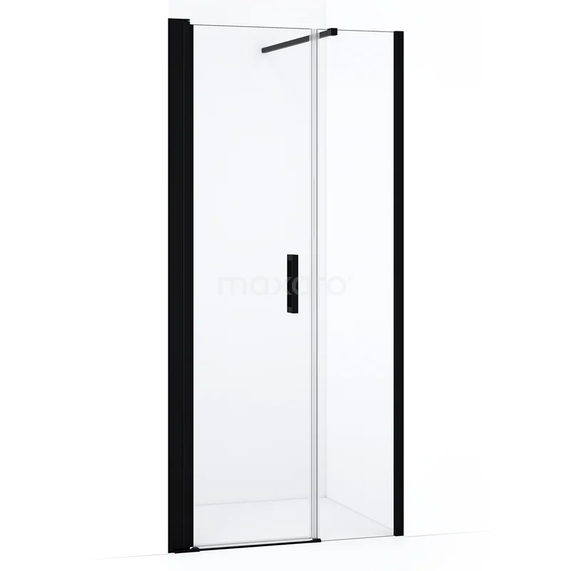 Diamond Shower door | 110 cm Matte black Clear glass Pivot door DDC108031110MBN