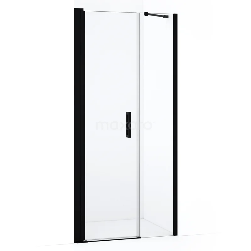 Diamond Shower door | 90 cm Matte black Clear glass Pivot door DDC106031210MBN