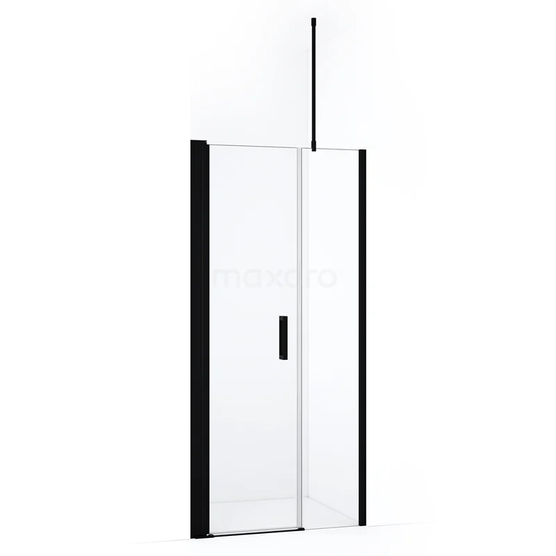 Diamond Shower door | 100 cm Matte black Clear glass Pivot door DDC107031710MBN
