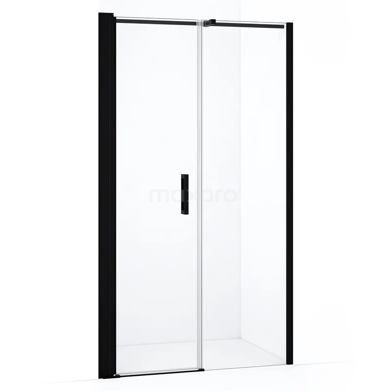 Diamond Shower door | 120 cm Matte black Clear glass Pivot door DDC106061310MBN