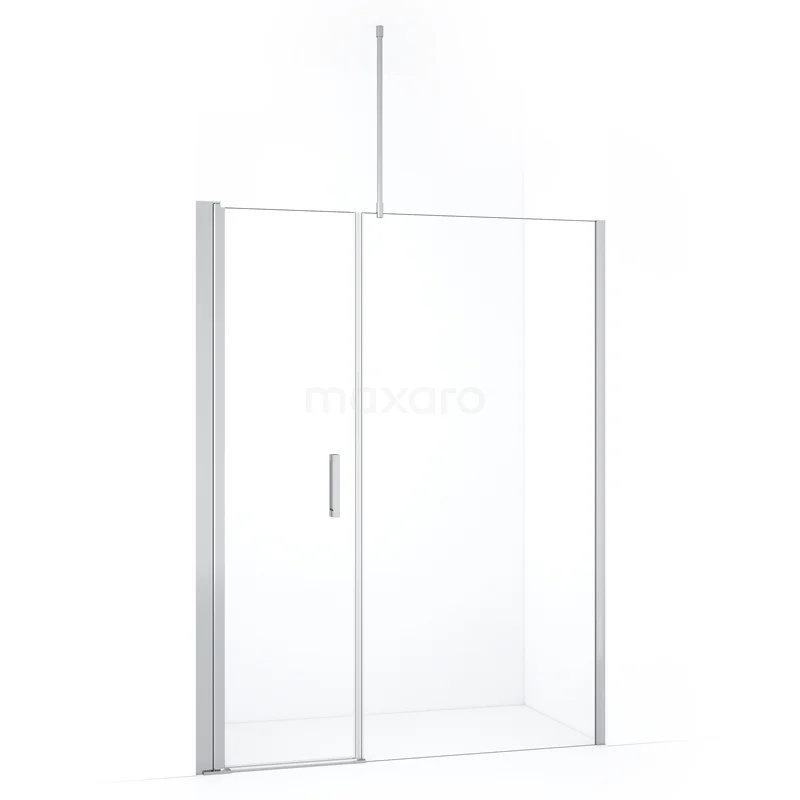 Diamond Shower door | 150 cm Chrome Clear glass Pivot door DDC106091710CN